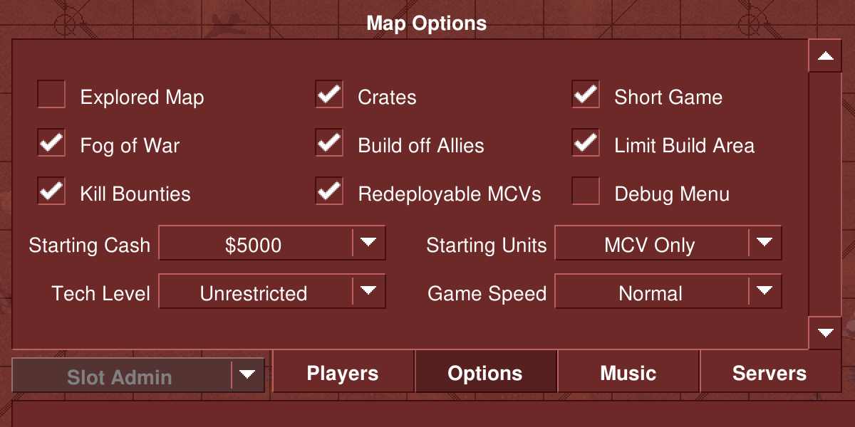Expanded game options