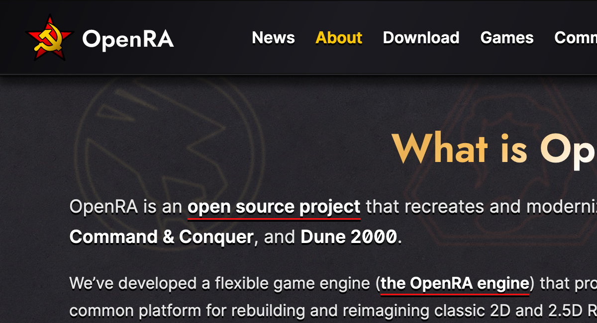 New OpenRA website